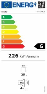 SMETA 30L Absorber-Kühlschrank 12V/230V Schwarz für Wohnmobil & Camping – Bild 2