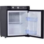 Smad Gas Camping Kühlschrank 40L, 12V 230V Gas, Tragbarer Campervan Kühlschrank für Wohnwagen, LKW, Wohnmobil, Garage, Camping, Reise, Schwarz