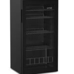 CUBES BAR CUBE 90L Getränkekühlschrank – Glastür, LED, 4 verstellbare Ablagen, Schwarz