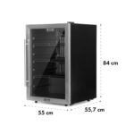 Klarstein Beersafe Getränkekühlschrank – 147 L, Glastür, LED, Metallablagen, Silber-Schwarz – Bild 7