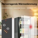 E-Yards Getränkekühlschrank – Dreifach-Glastür, LED, Temperaturregelung, verstellbare Ablagen – Bild 4