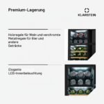 Klarstein Bovella 18 Duo+ Weinkühlschrank – 50 L, Zweizonen, Glastür – Bild 5