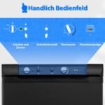 Techomey 100L Gas-Kühlschrank mit Gefrierfach 12V/230V/Gas Schwarz – Bild 3