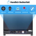 Techomey 60L Absorber-Kühlschrank 12V/230V/Gas mit Wechselbarer Tür Schwarz – Bild 2