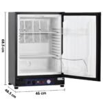 Techomey 60L Absorber-Kühlschrank 12V/230V/Gas mit Wechselbarer Tür Schwarz – Bild 3