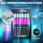 Bomann® Getränkekühlschrank KSG 7290 – 115 L, Glastür, 4 Ablagen, 39 dB, bis zu 178 Dosen – Bild 5
