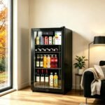 E-Yards Getränkekühlschrank – Dreifach-Glastür, LED, Temperaturregelung, verstellbare Ablagen – Bild 8