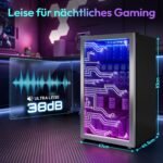 TRIUMPHKEY 90L Getränkekühlschrank – Glastür, RGB-LED-Beleuchtung – Bild 5