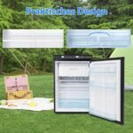 Techomey 100L Gas-Kühlschrank mit Gefrierfach 12V/230V/Gas Schwarz – Bild 4