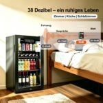 E-Yards Getränkekühlschrank – Dreifach-Glastür, LED, Temperaturregelung, verstellbare Ablagen – Bild 5