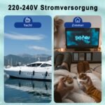 Smad Camping Gas Kühlschrank 12V 230V, 40L, 0-10℃, Leiser Absorber Wohnmobil Kühlschrank für Auto, Büro und Schlafzimmer, Wendetür, Schwarz – Bild 7
