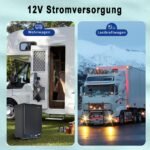 Smad Camping Gas Kühlschrank 12V 230V, 40L, 0-10℃, Leiser Absorber Wohnmobil Kühlschrank für Auto, Büro und Schlafzimmer, Wendetür, Schwarz – Bild 8